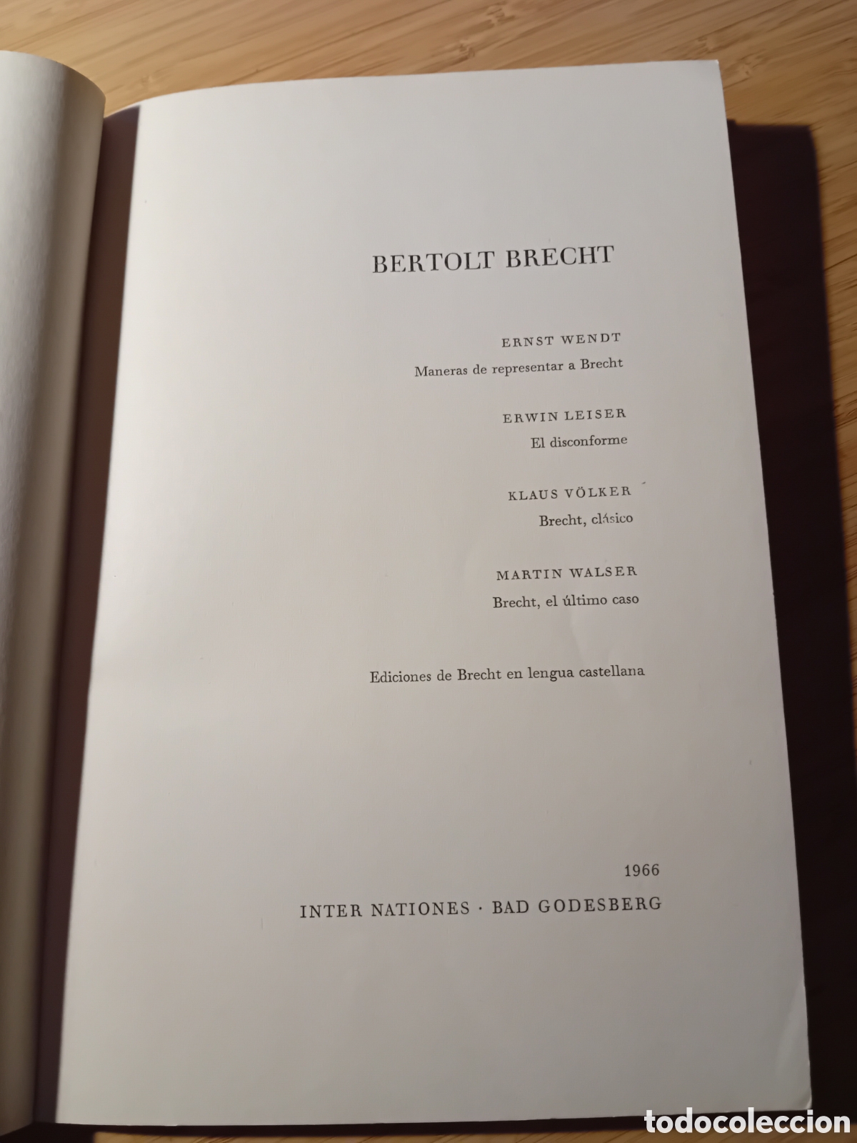 Libros de segunda mano: Bertolt Brecht 1956-1966 (Inter nations-Bad Godesberg 1966) - Foto 2