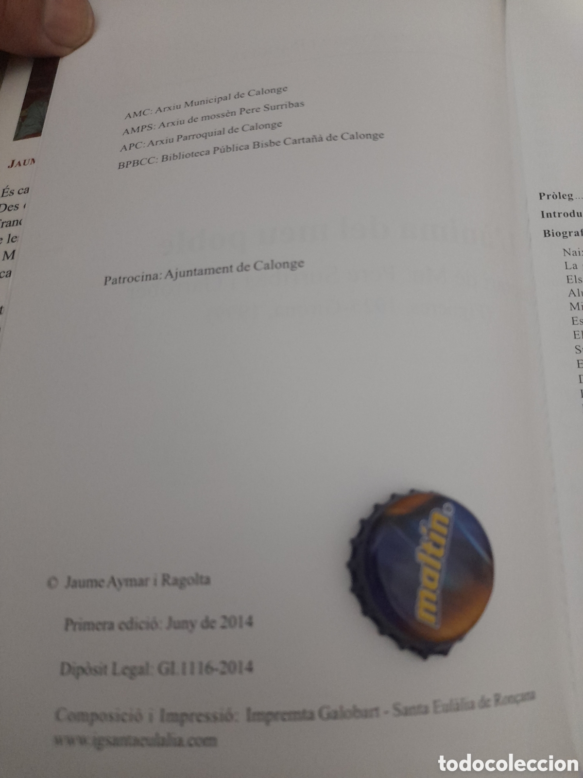Libros de segunda mano: LANIMA DEL MEU POBLE any 2014 - Foto 2