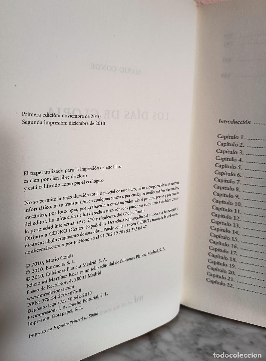 Libros de segunda mano: Conde, M. : LOS D&Iacute;AS DE GLORIA - Foto 4