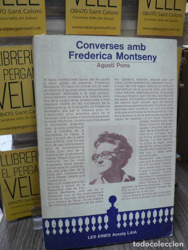 Libros de segunda mano: Converses amb Frederica Montseny - Agust&iacute; Pons - Ed. Laia - Les Eines