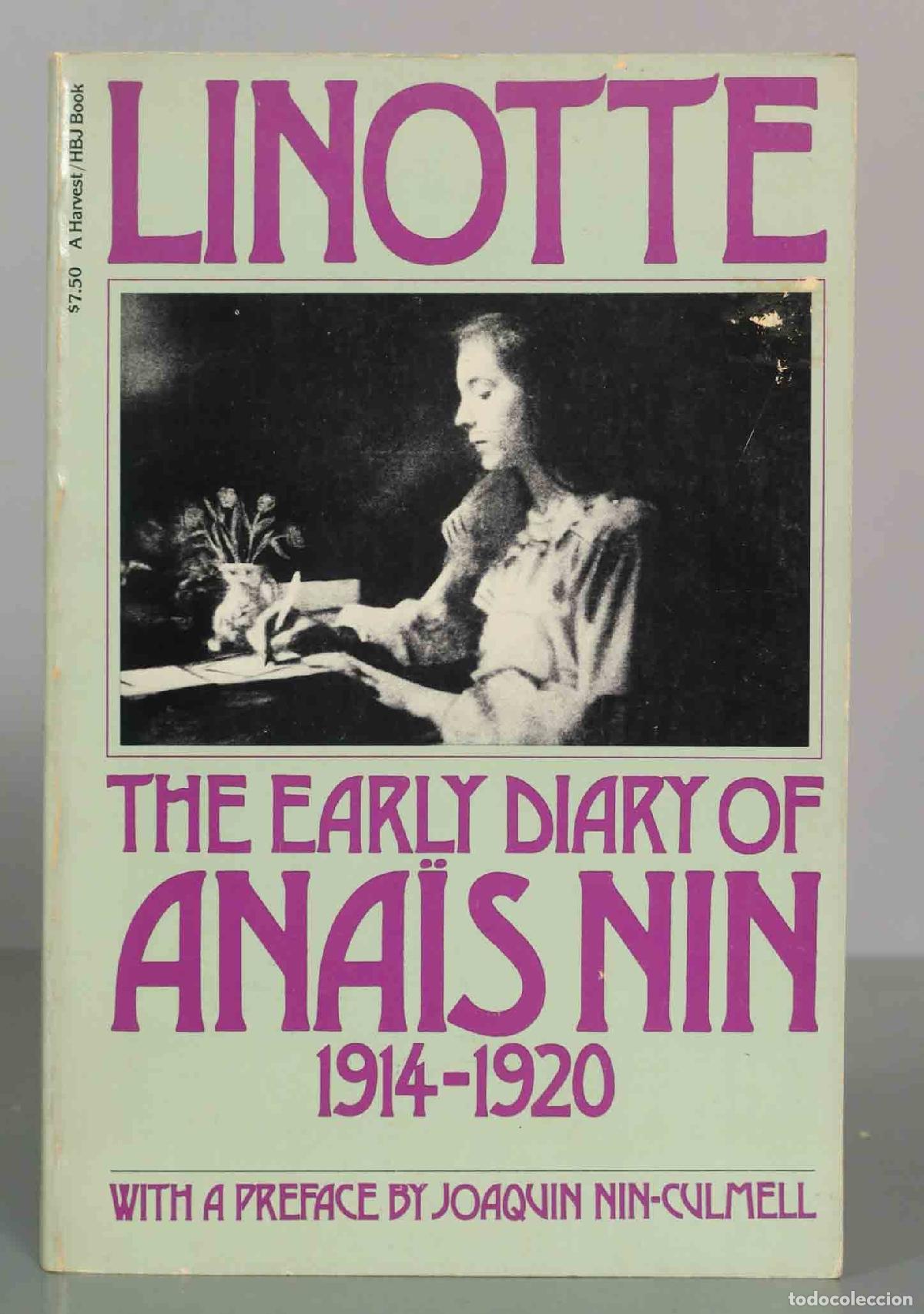 Libros de segunda mano: LINOTTE. THE EARLY DIARY OF ANAIS NIN 1914-1920.