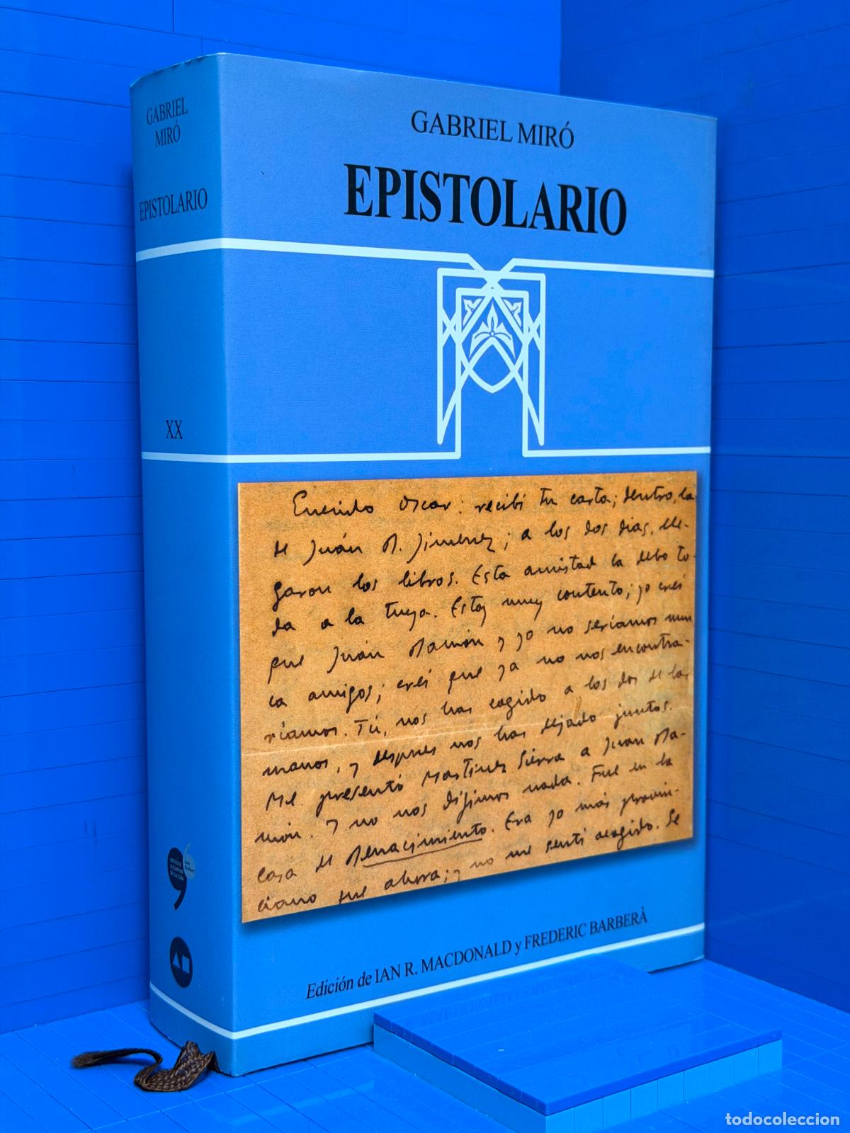 Libros de segunda mano: EPISTOLARIO &ndash; ED. INSTITUTO ALICANTINO DE CULTURA JUAN GIL-ALBERT &ndash; GABRIEL MIRO