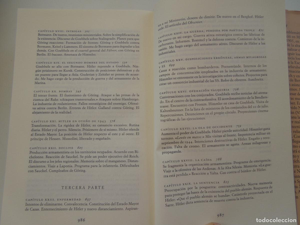 Libros de segunda mano: ALBERT SPEER - MEMORIAS - C&Iacute;RCULO DE LECTORES 2002. - Foto 9