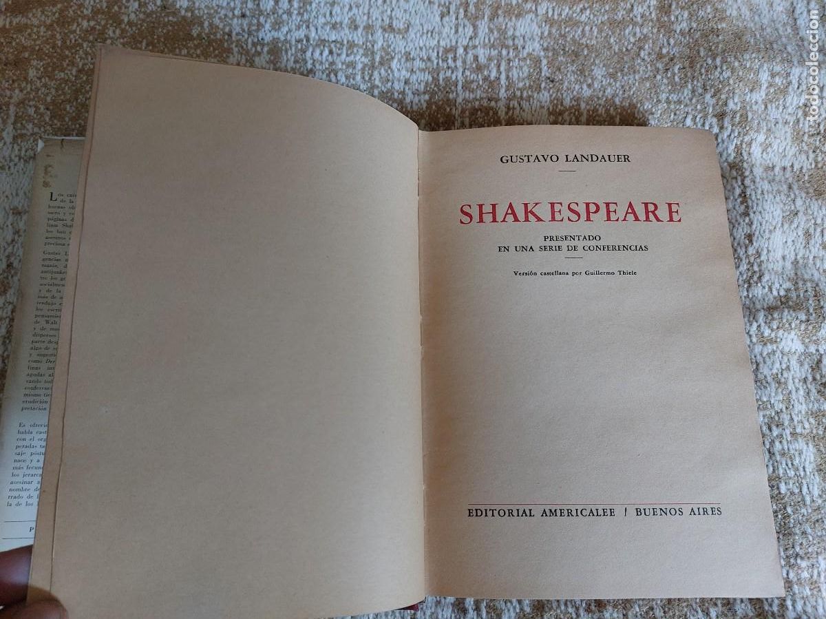 Libros de segunda mano: SHAKESPEARE. GUSTAVO LANDAUER - Foto 2