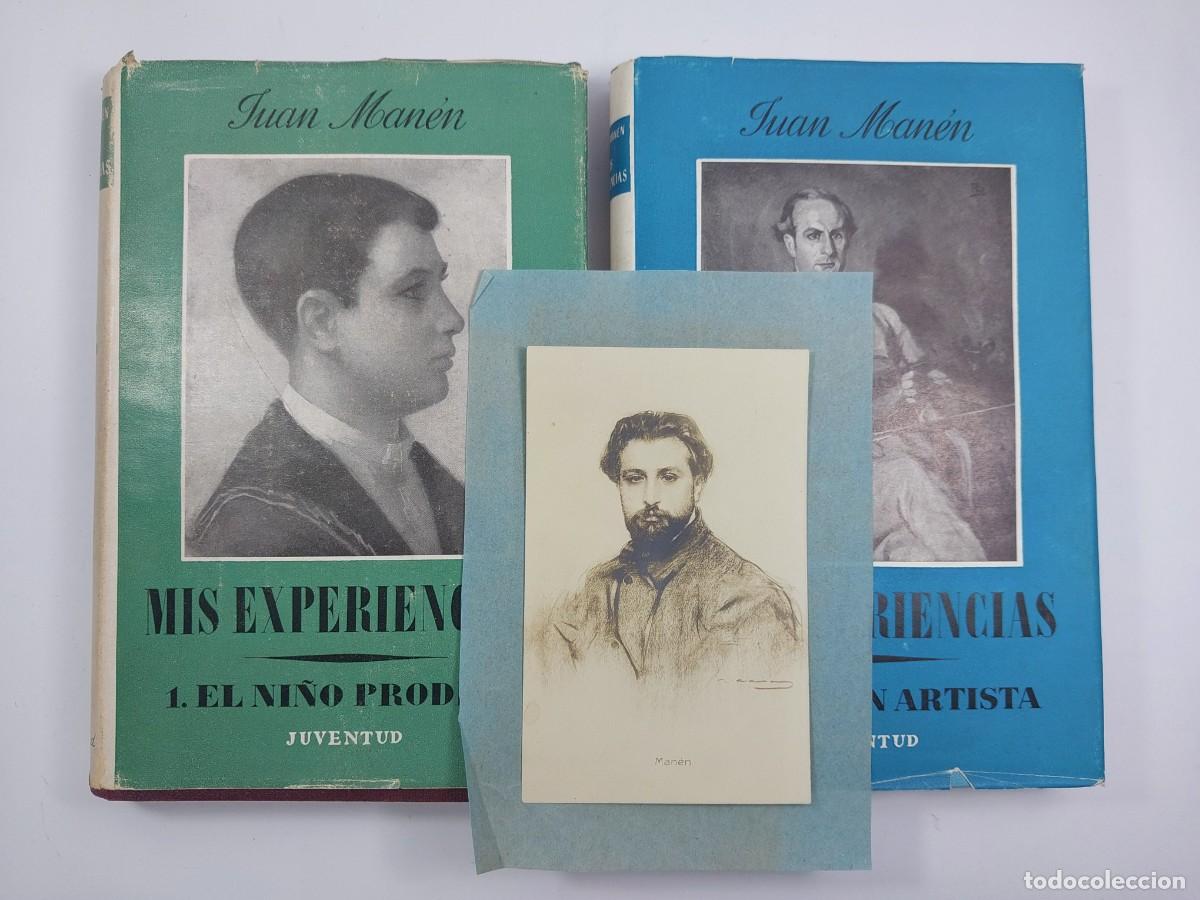 Libros de segunda mano: Juan Man&eacute;n. Mis experiencias vol.I y II . Dedicatoria + postal aut&oacute;grafa.