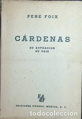 Libros de segunda mano: C&aacute;rdenas, su actuaci&oacute;n, su Pais- PERE FOIX - FOIX, PERE