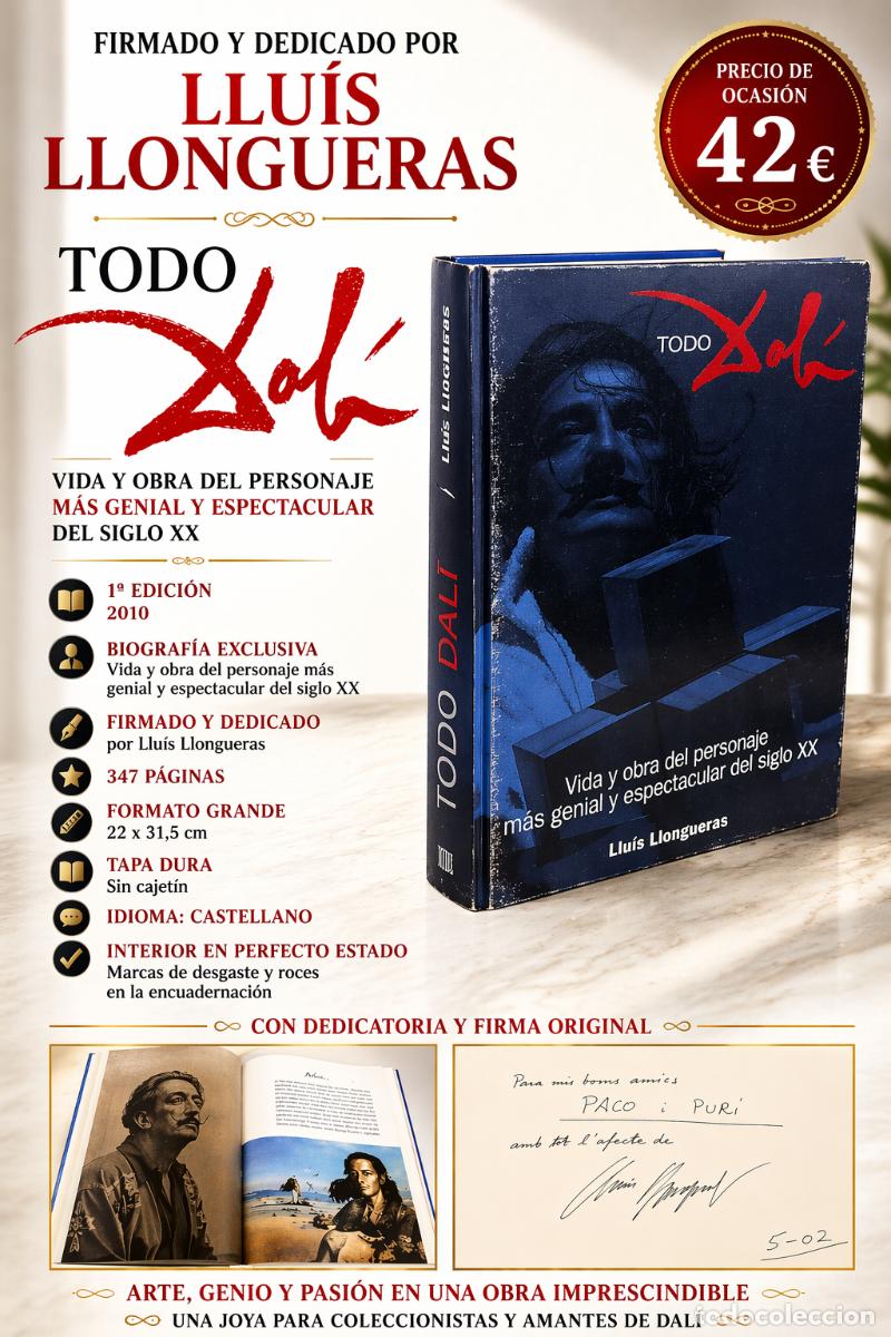 Libros de segunda mano: FIRMADO POR LLU&Iacute;S LLONGUERAS / TODO DAL&Iacute; / 1&ordf; EDICI&Oacute;N / LLU&Iacute;S LLONGUERAS / OCASI&Oacute;N*