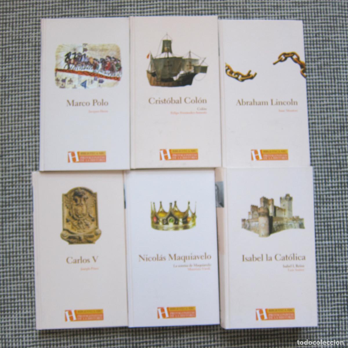 Libros de segunda mano: PACK BIBLIOTECA ABC - MAQUIAVELO, COL&Oacute;N, MARCO POLO, CARLOS V, LINCOLN... (ABC) 6 UD. BIOGRAF&Iacute;AS