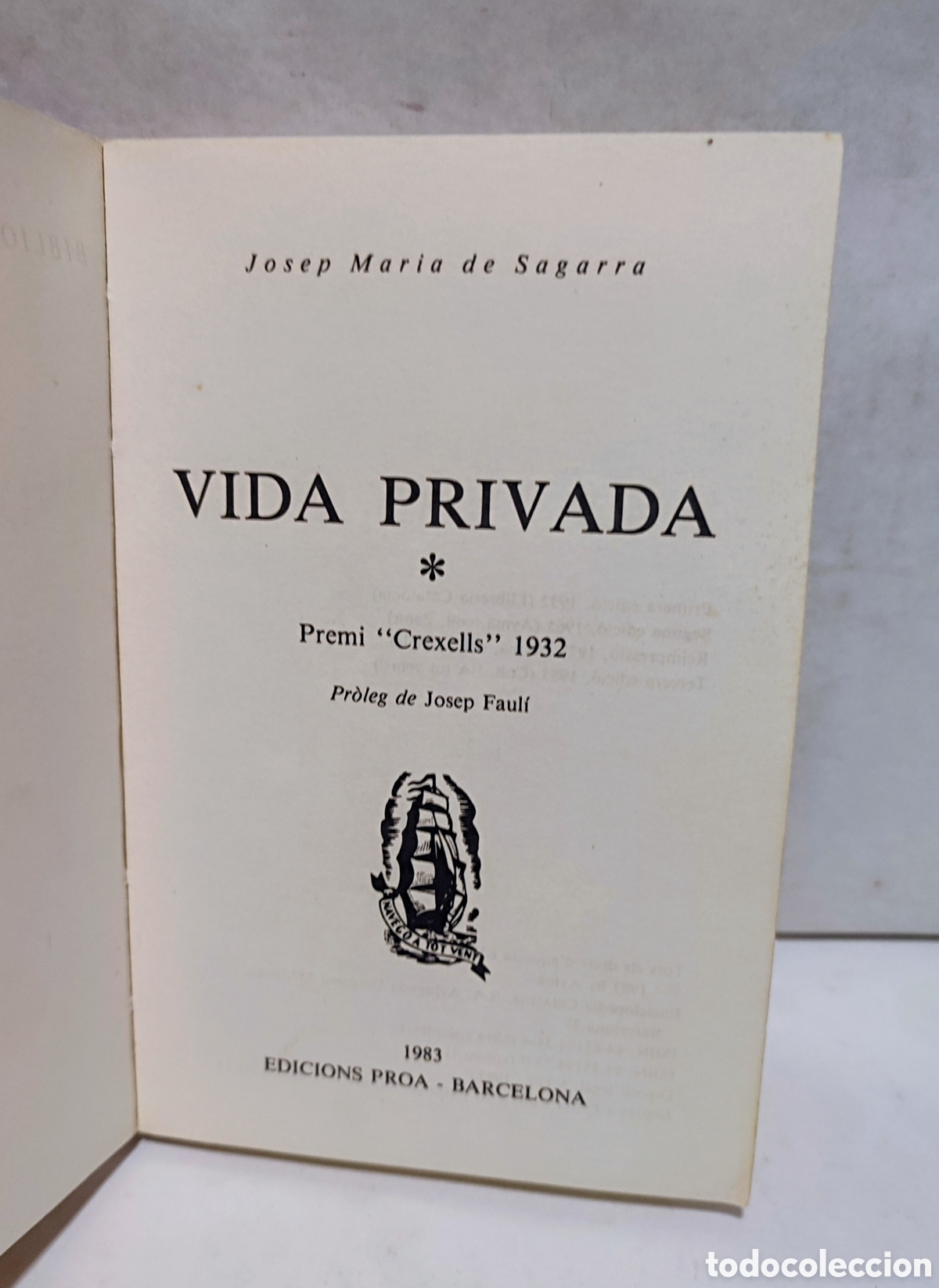 Libros de segunda mano: LIBRO VIDA PRIVADA JOSEP MARIA DE SEGARRA - Foto 5