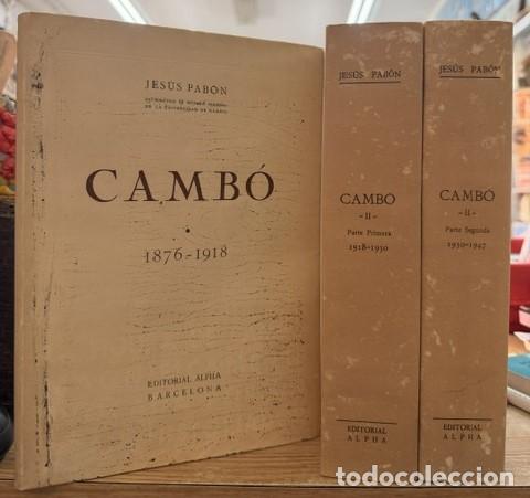 Libros de segunda mano: CAMB&Oacute; (3 TOMOS). PAB&Oacute;N, JES&Uacute;S. A-BI-3510
