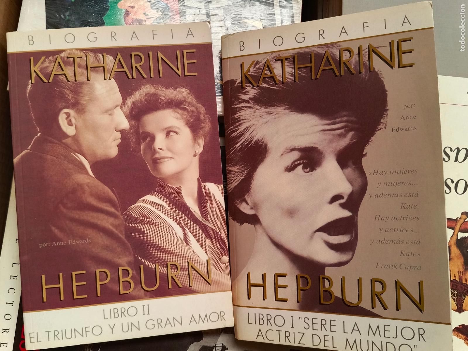 Libros de segunda mano: EDWARDS, Anne. Katharine Hepburn : Biograf&iacute;a (2 vol.). - Ed. de Ultramar para la revista Greca