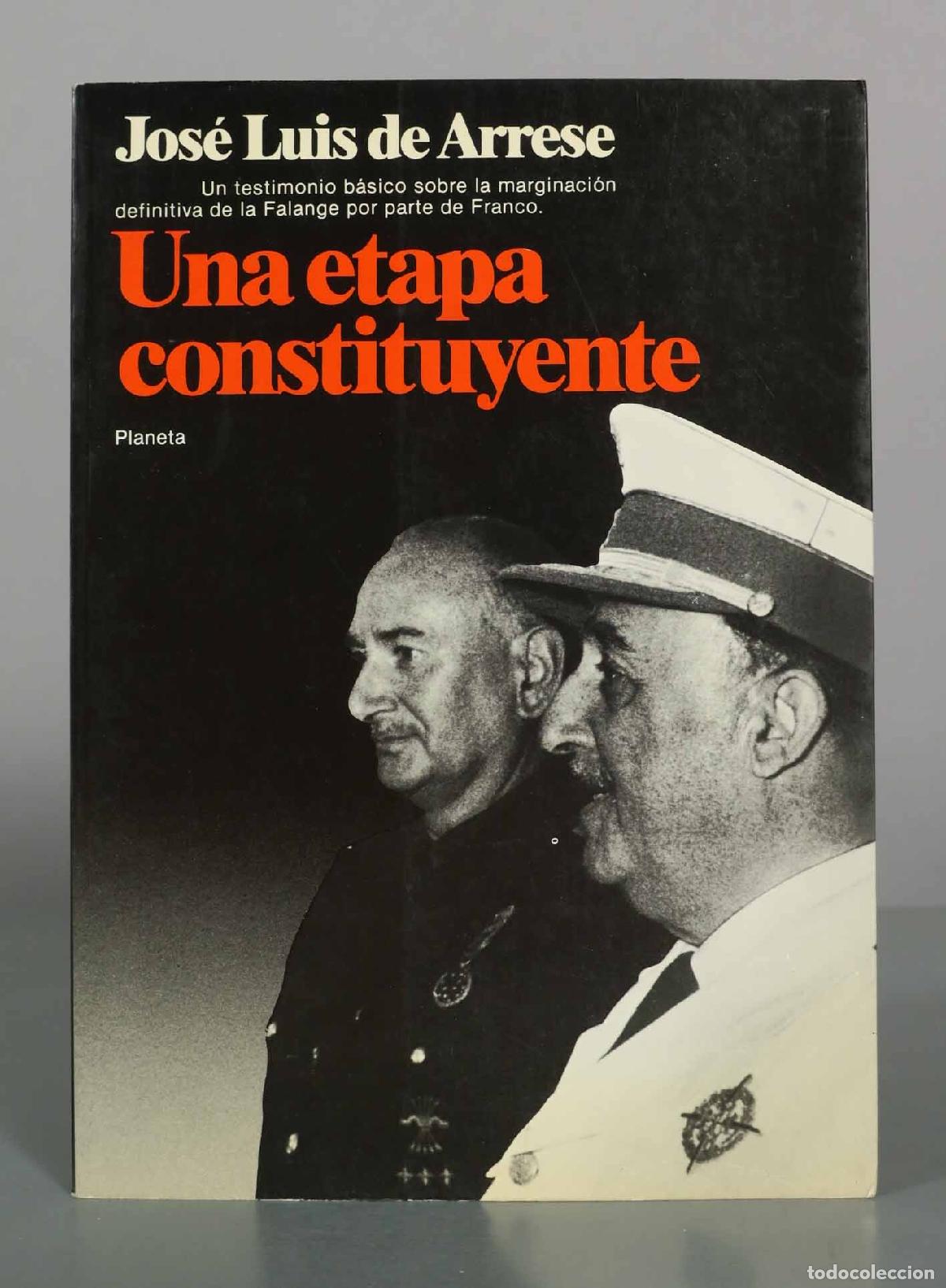 Libros de segunda mano: Una etapa constituyente - Jos&eacute; Luis de Arrese - Editorial Planeta