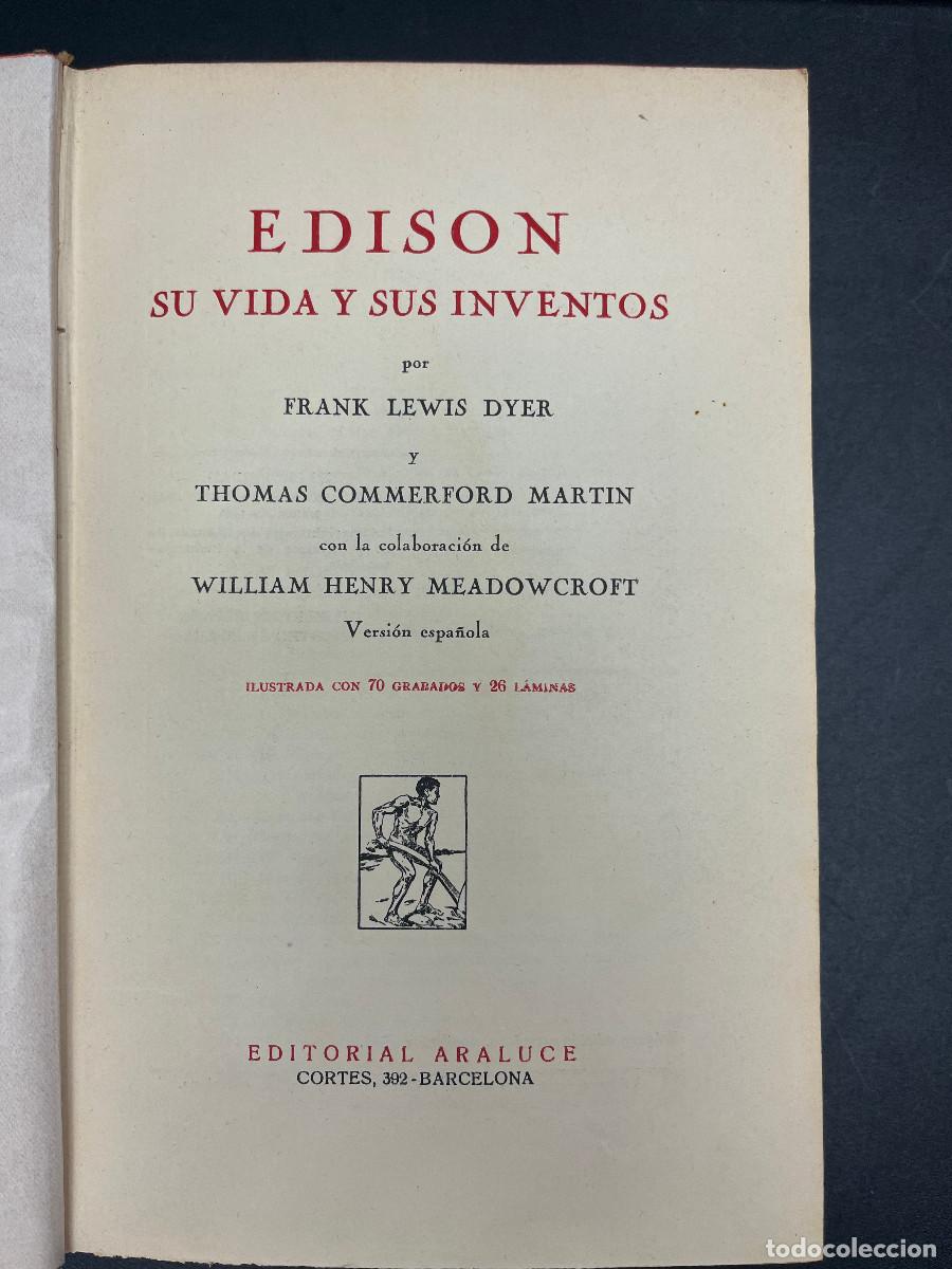 Libros de segunda mano: Edison, su vida y sus inventos - Foto 8