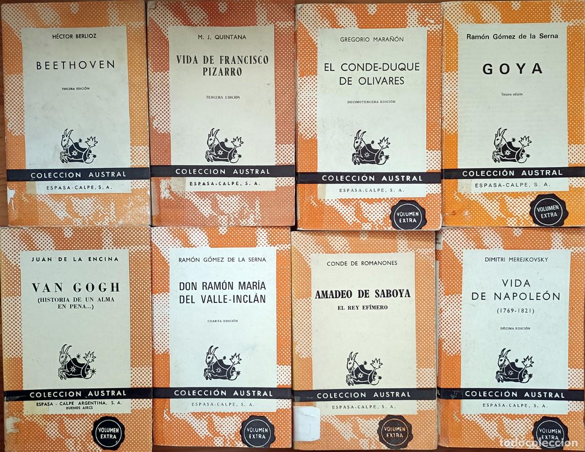 Libros de segunda mano: Lote de 8 libros de biograf&iacute;as de la colecci&oacute;n Austral