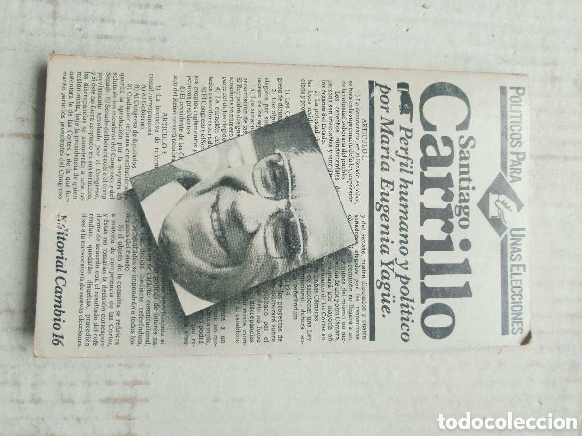Libros de segunda mano: SANTIAGO CARRILLO PERFIL HUMANO POLITICO