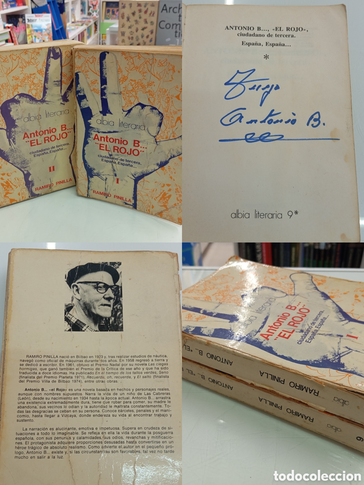 Second hand books: Antonio B... El Rojo Albia 1977 RAMIRO PINILLA Firmado por Antonio Bayo EL ROJO RUSO LEON POSGUERRA