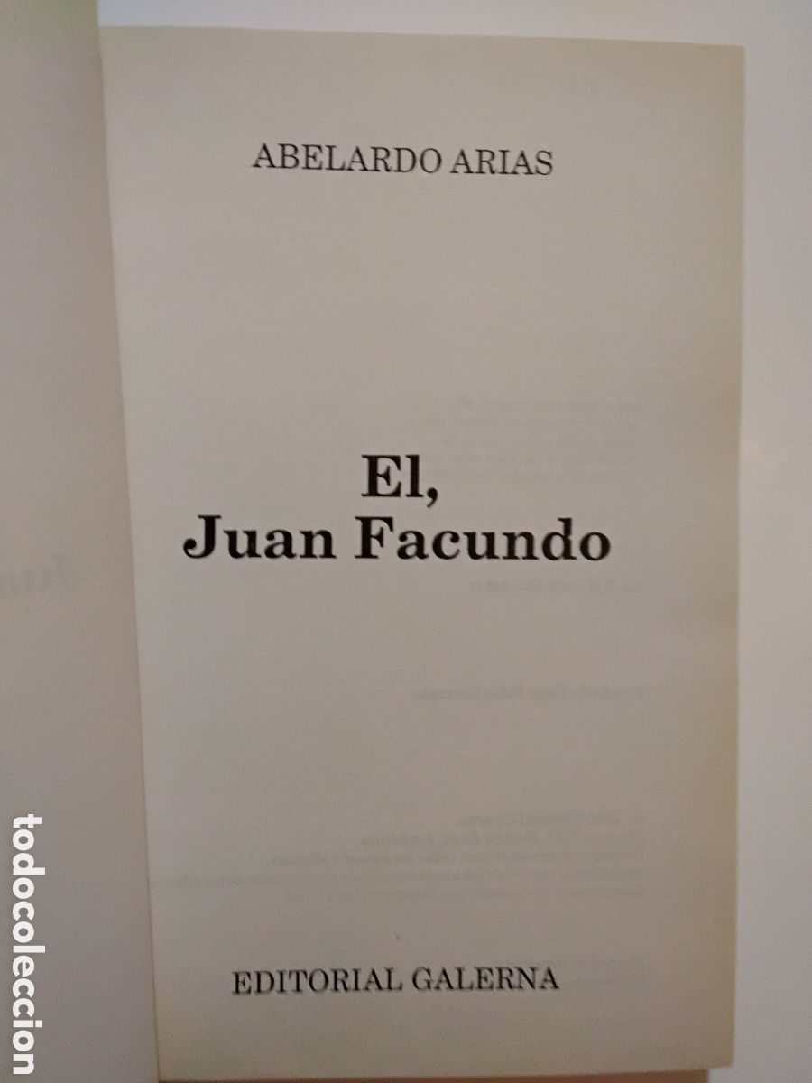 Libros de segunda mano: Abelardo Arias &mdash; El, Juan Facundo &mdash; Editorial Galerna, 1995 - Foto 4