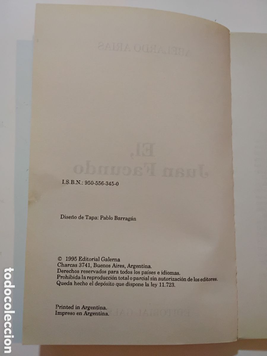 Libros de segunda mano: Abelardo Arias &mdash; El, Juan Facundo &mdash; Editorial Galerna, 1995 - Foto 5
