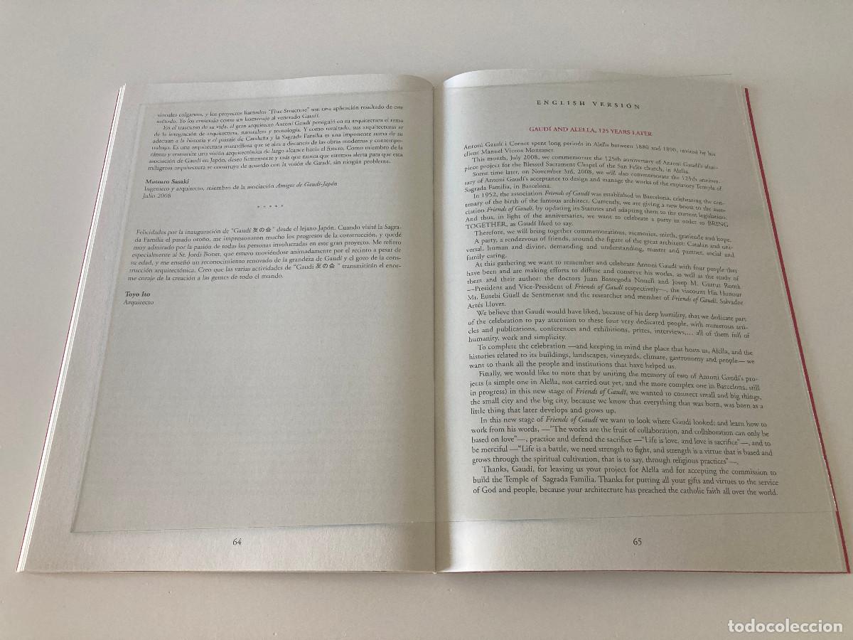 Libros de segunda mano: LIBRO GAUD&Iacute; I ALELLA EN CATAL&Agrave;, ESPA&Ntilde;OL E INGL&Eacute;S 2008 - Foto 4