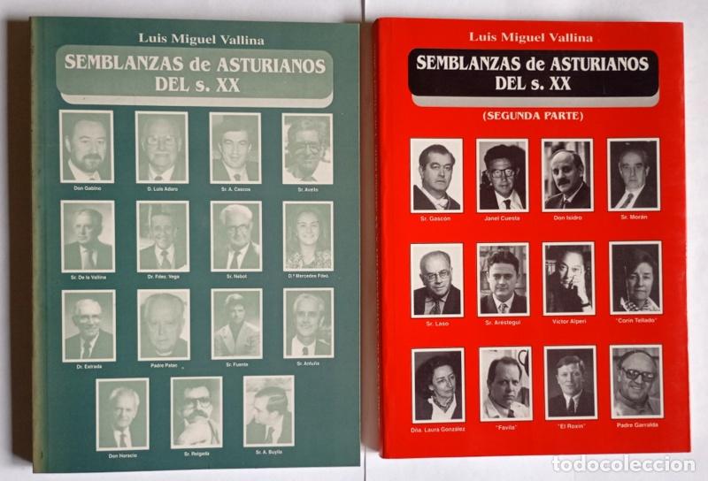 Libros de segunda mano: SEMBLANZAS DE ASTURIANOS DEL SIGLO XX - DOS VOLUMENES - LUIS MIGUEL VALLINA