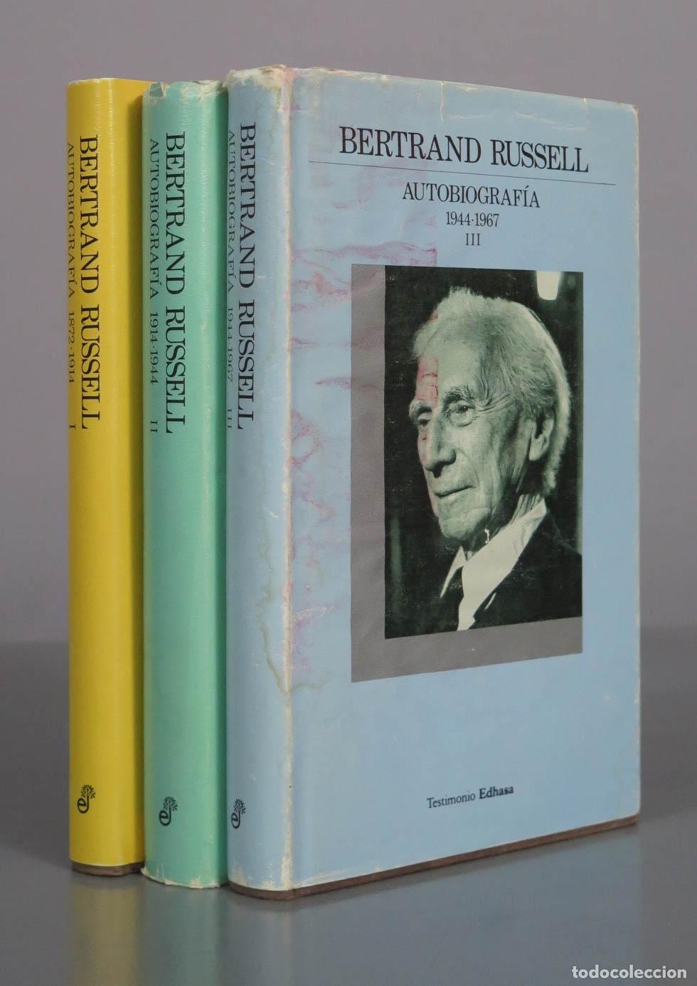 Libros de segunda mano: Autobiograf&iacute;a - Bertrand Russell - Edhasa. 3 TOMOS