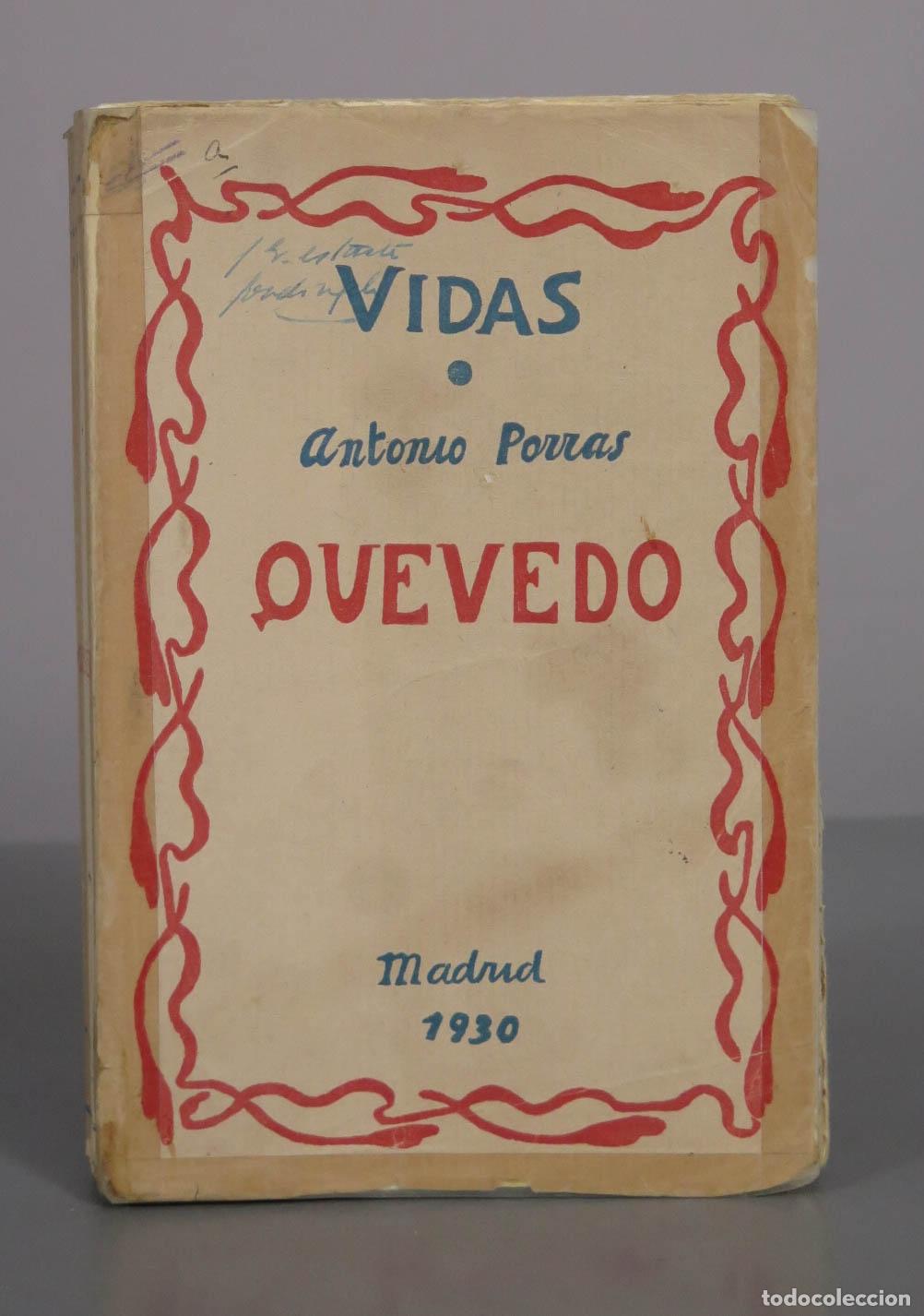 Libros de segunda mano: Quevedo - Antonio Porras - Editorial Plutarco