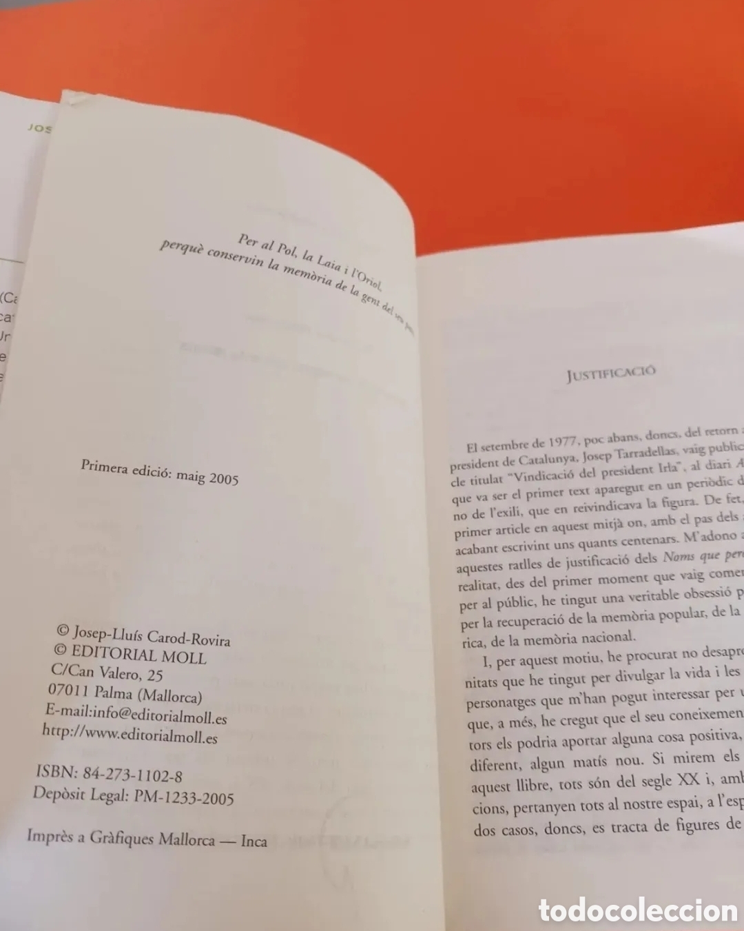 Libros de segunda mano: Libro, Noms que perduren. En Catal&aacute;n. - Foto 2