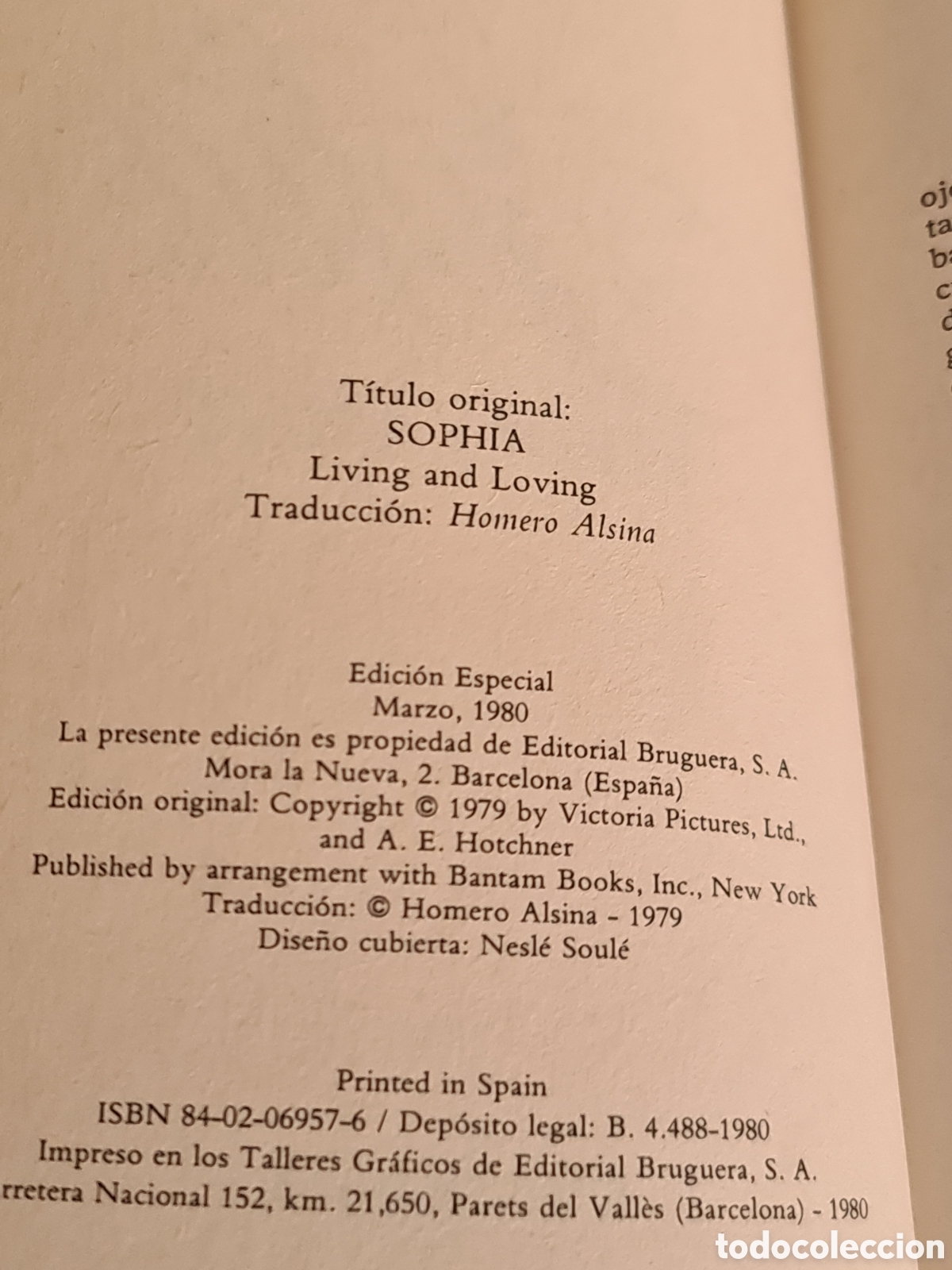 Libros de segunda mano: Libro Sophia Loren / Sofia VIVIR Y AMAR. - Foto 4