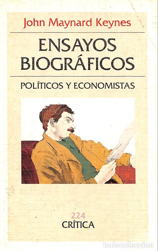 Livros em segunda m&atilde;o: Ensayos Biogr&aacute;ficos: Pol&iacute;ticos y Economistas - Maynard Keynes - Cr&iacute;tica, N&ordm;224 - 1992, 1&ordf; ed.