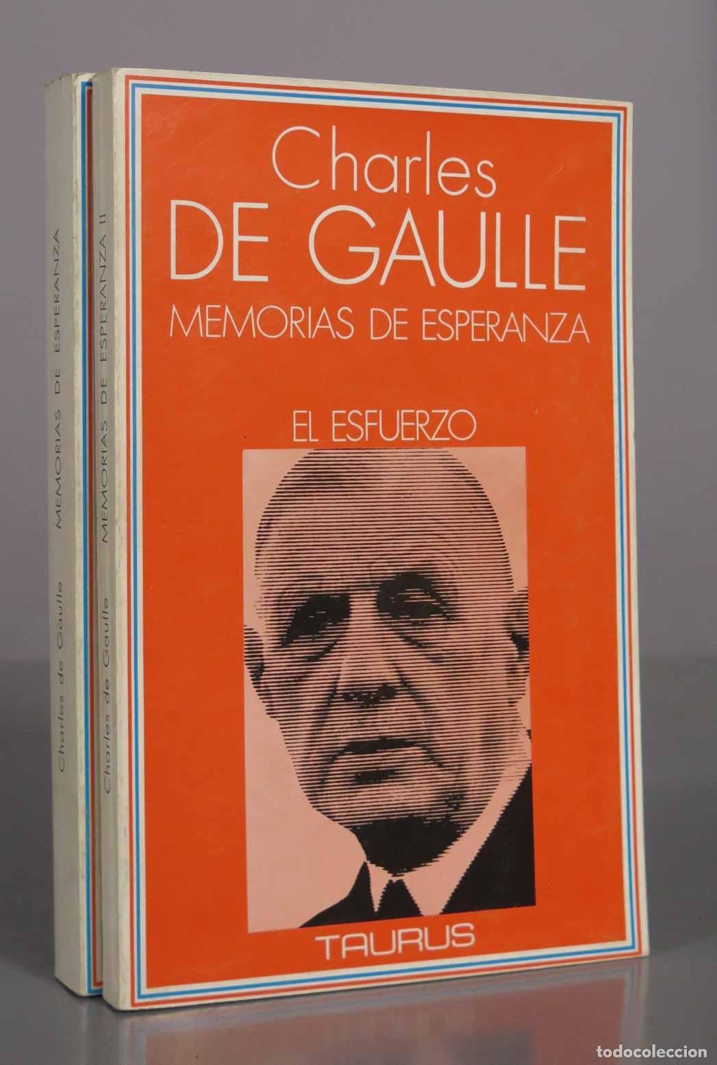 Libros de segunda mano: Memorias de esperanza - Charles de Gaulle - Editorial Taurus 2 TOMOS