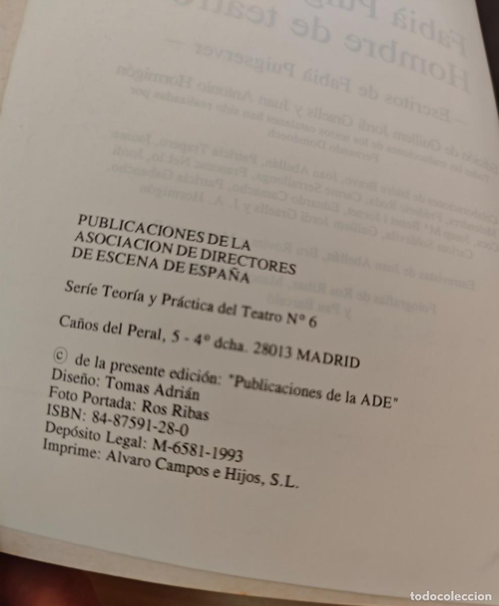 Libros de segunda mano: FABIA PUIGSERVER - HOMBRE DE TEATRO - Foto 3