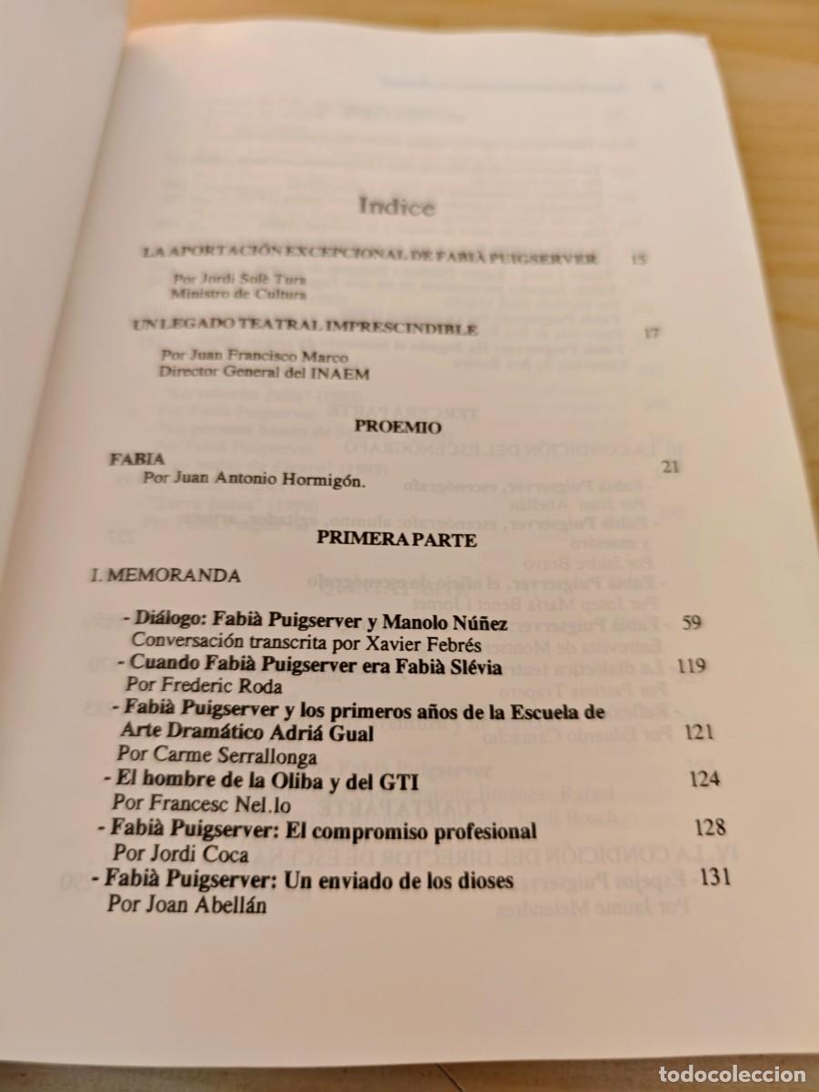 Libros de segunda mano: FABIA PUIGSERVER - HOMBRE DE TEATRO - Foto 4