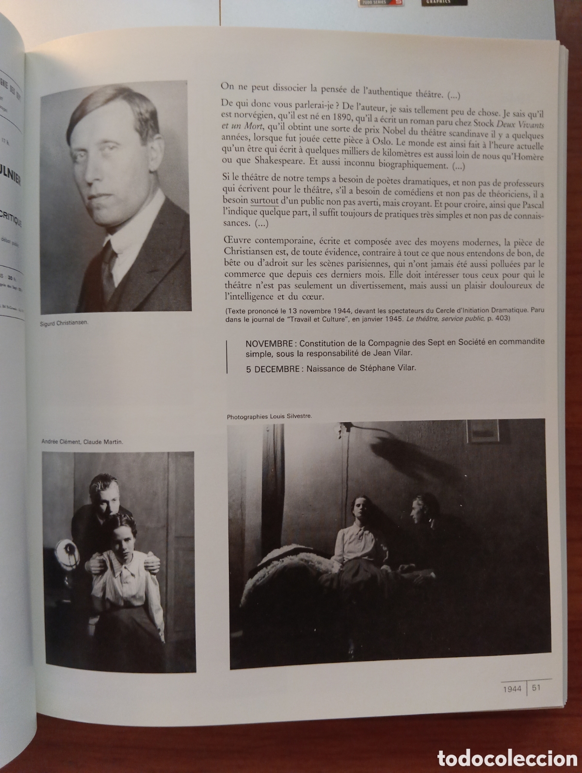 Libros de segunda mano: Jean Vilar par Lui-m&ecirc;me - Foto 3