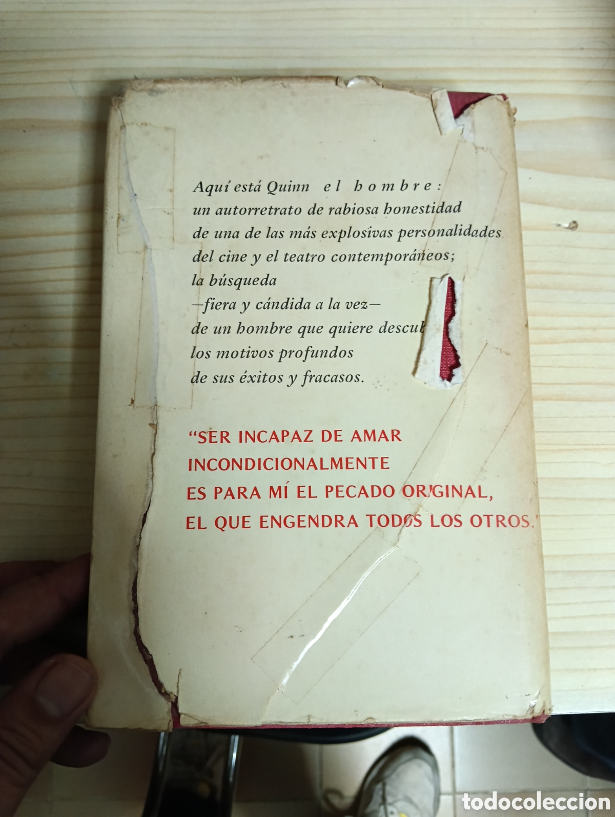 Libros de segunda mano: EL PECADO ORIGINAL de Anthony Quinn - Foto 2