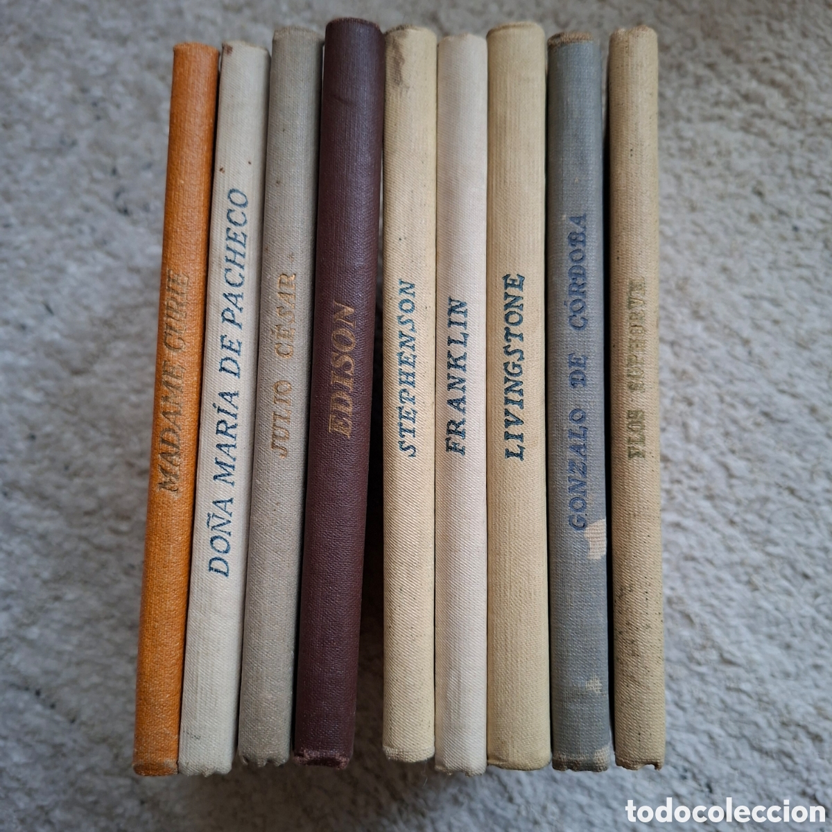 Libros de segunda mano: Colecci&oacute;n de 9 t&iacute;tulos &rdquo;Vidas de Grandes Hombres&rdquo; y &rdquo;Vidas de Mujeres Ilustres&rdquo; Seix Barral 1940/50