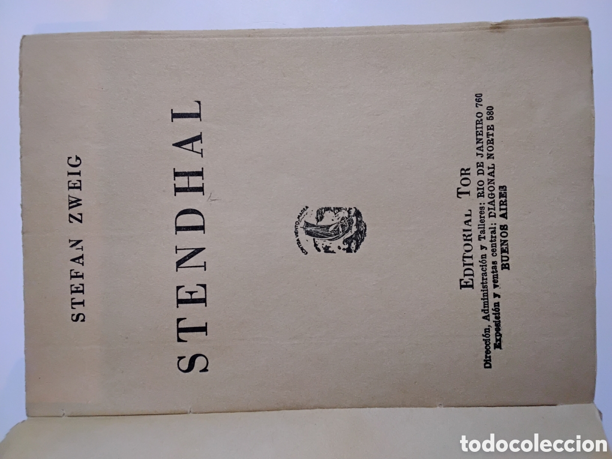 Libros de segunda mano: Stefan Zweig &ndash; Stendhal &ndash; Editorial Tor &ndash; 1942 - Foto 2
