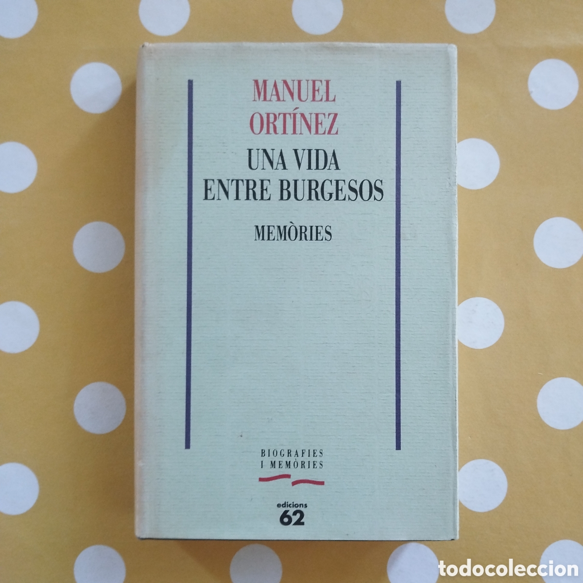 Libros de segunda mano: MANUEL ORT&Iacute;NEZ UNA VIDA ENTRE BURGESOS MEM&Ograve;RIES EDICIONS 62