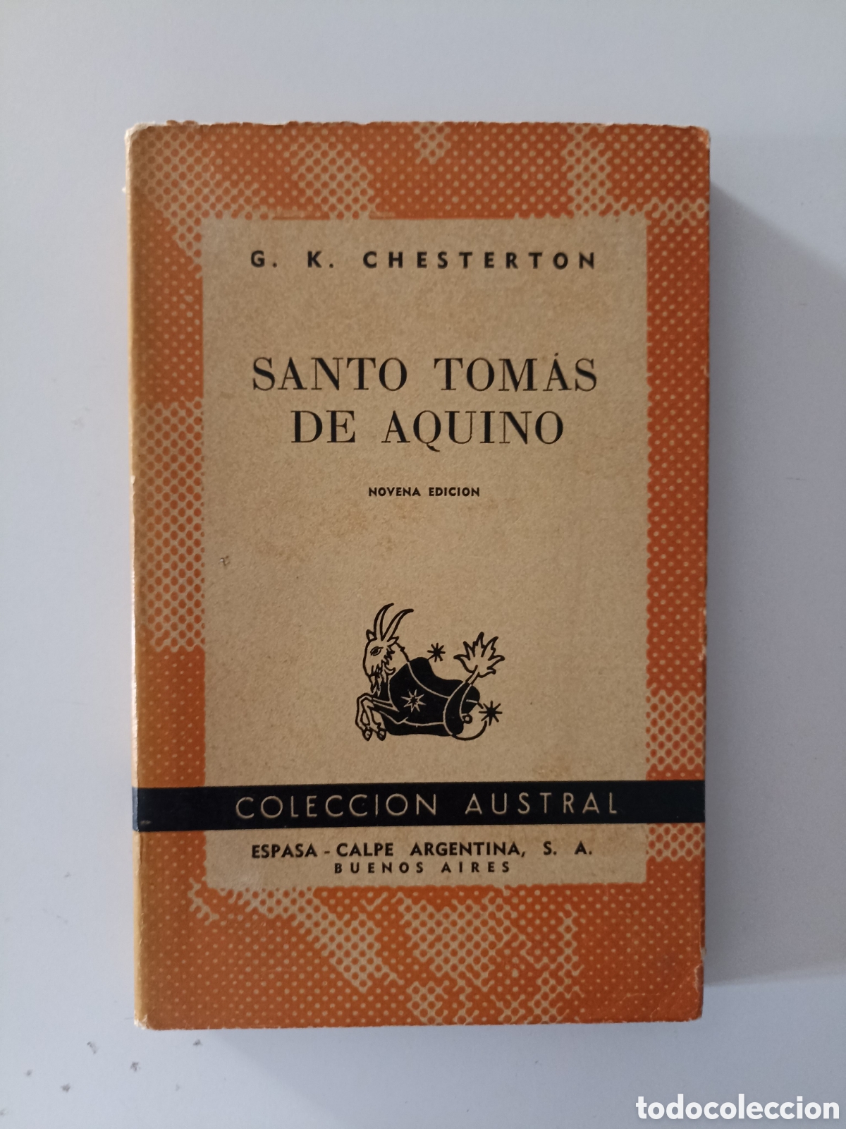 Libros de segunda mano: Gilbert Keith Chesterton - Santo Tom&aacute;s de Aquino (Austral, Espasa Calpe, 1959)
