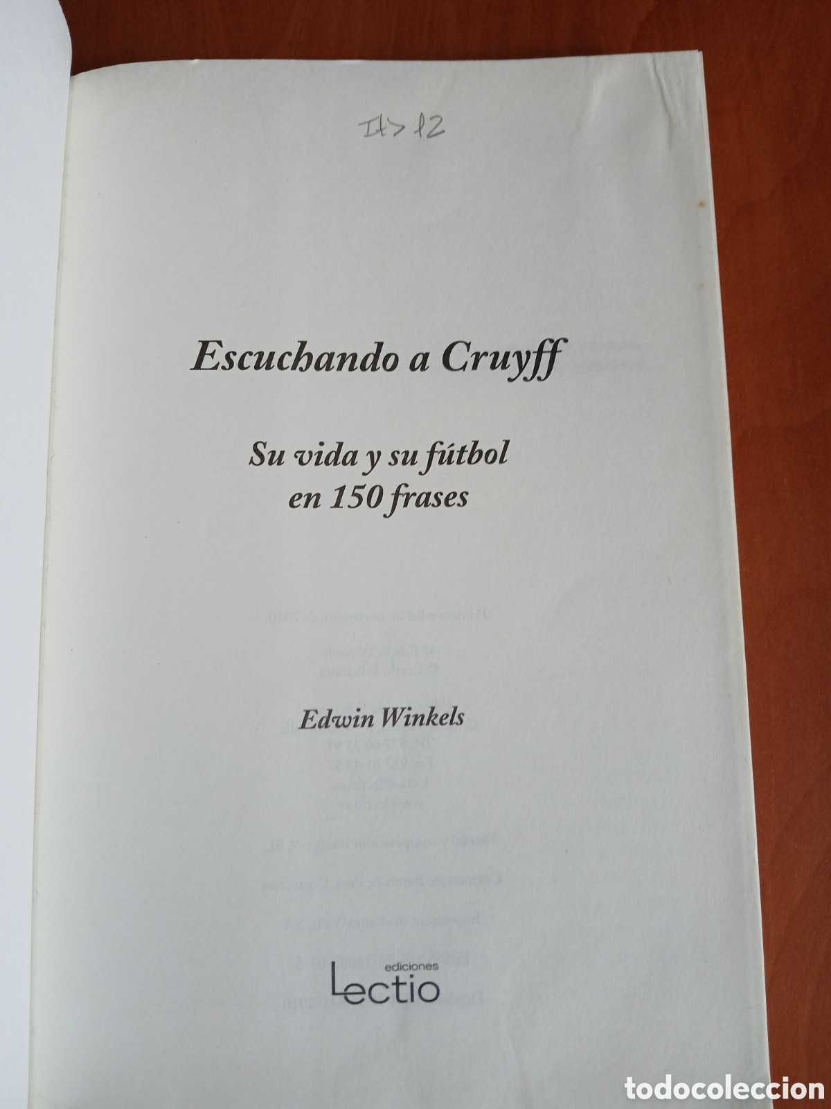 Libros de segunda mano: Escuchando a Cruyff. Edwin Winkels. - Foto 3