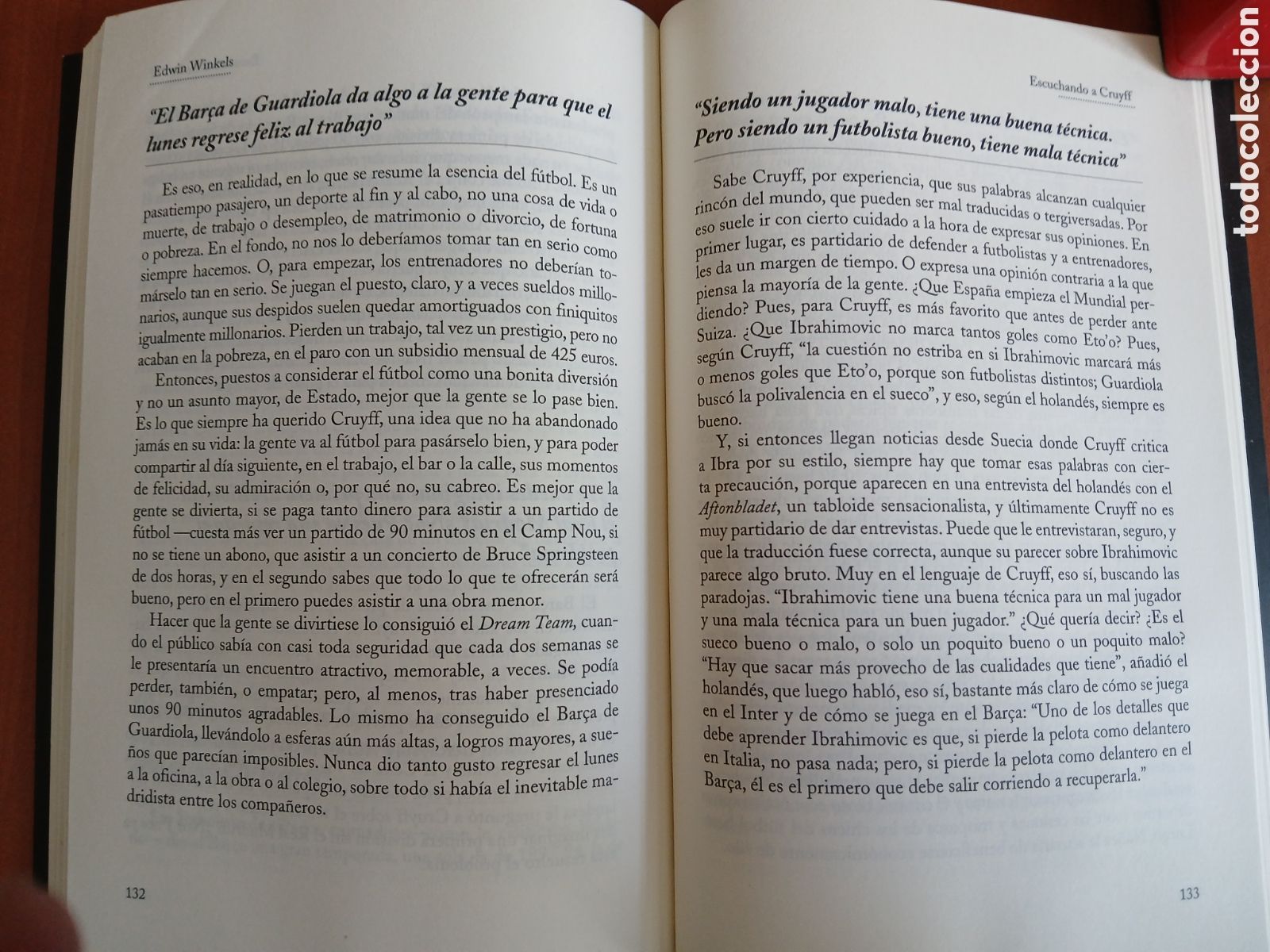 Libros de segunda mano: Escuchando a Cruyff. Edwin Winkels. - Foto 5