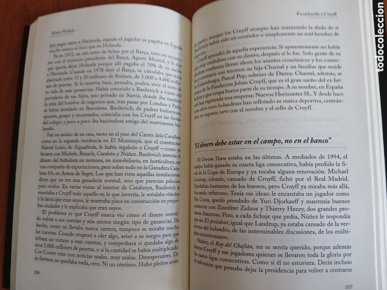 Libros de segunda mano: Escuchando a Cruyff. Edwin Winkels. - Foto 6