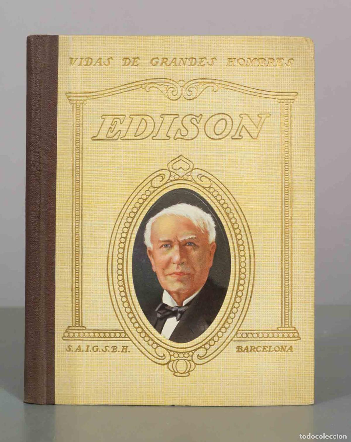 Libros de segunda mano: Vidas de Grandes Hombres - Edison - Mar&iacute;a Luz Morales - Seix Barral