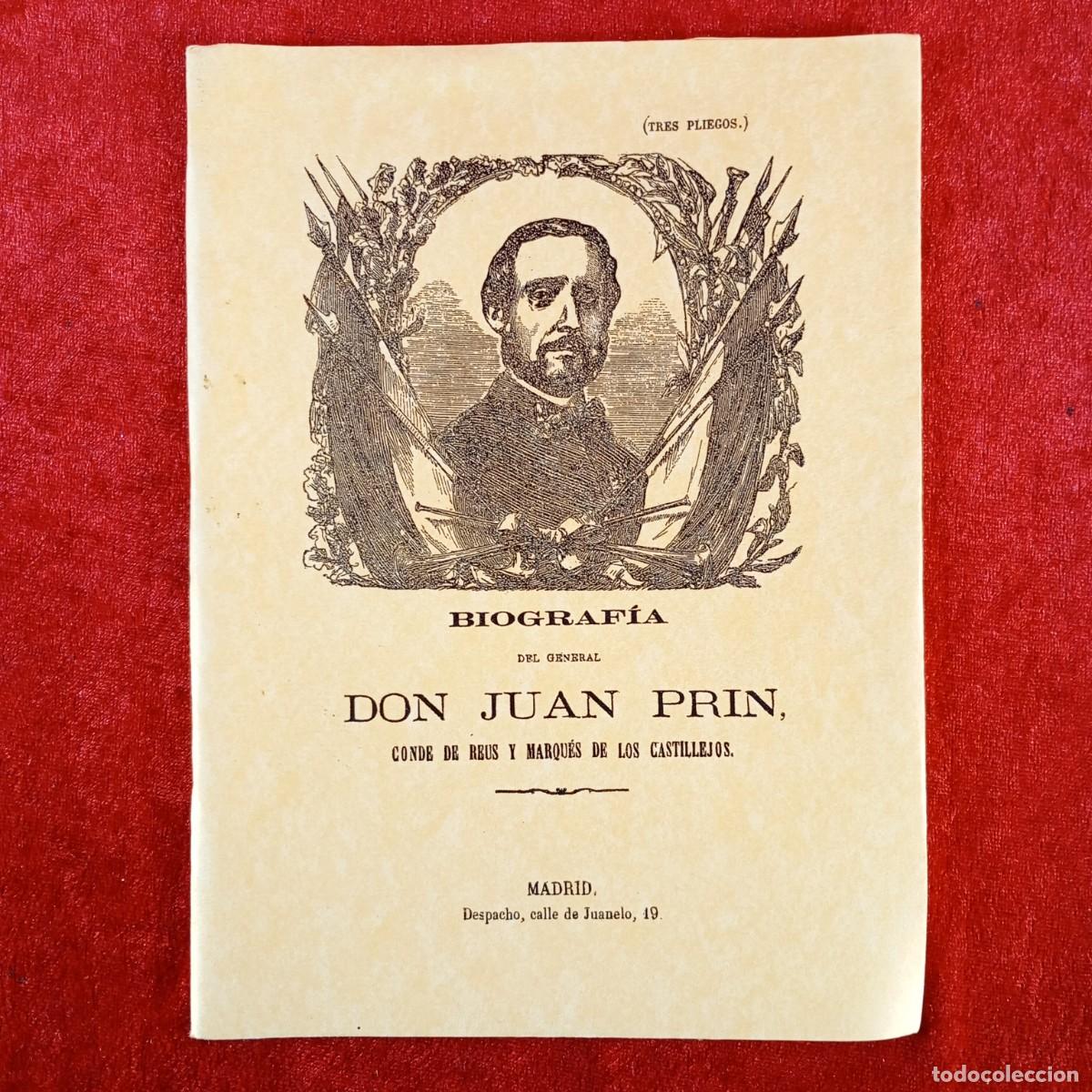 Libros de segunda mano: BIOGRAF&Iacute;A DEL GENERAL DON JUAN PRIN - LIBRER&Iacute;AS &rdquo;PARIS-VALENCIA&rdquo; - 1995 / 1993