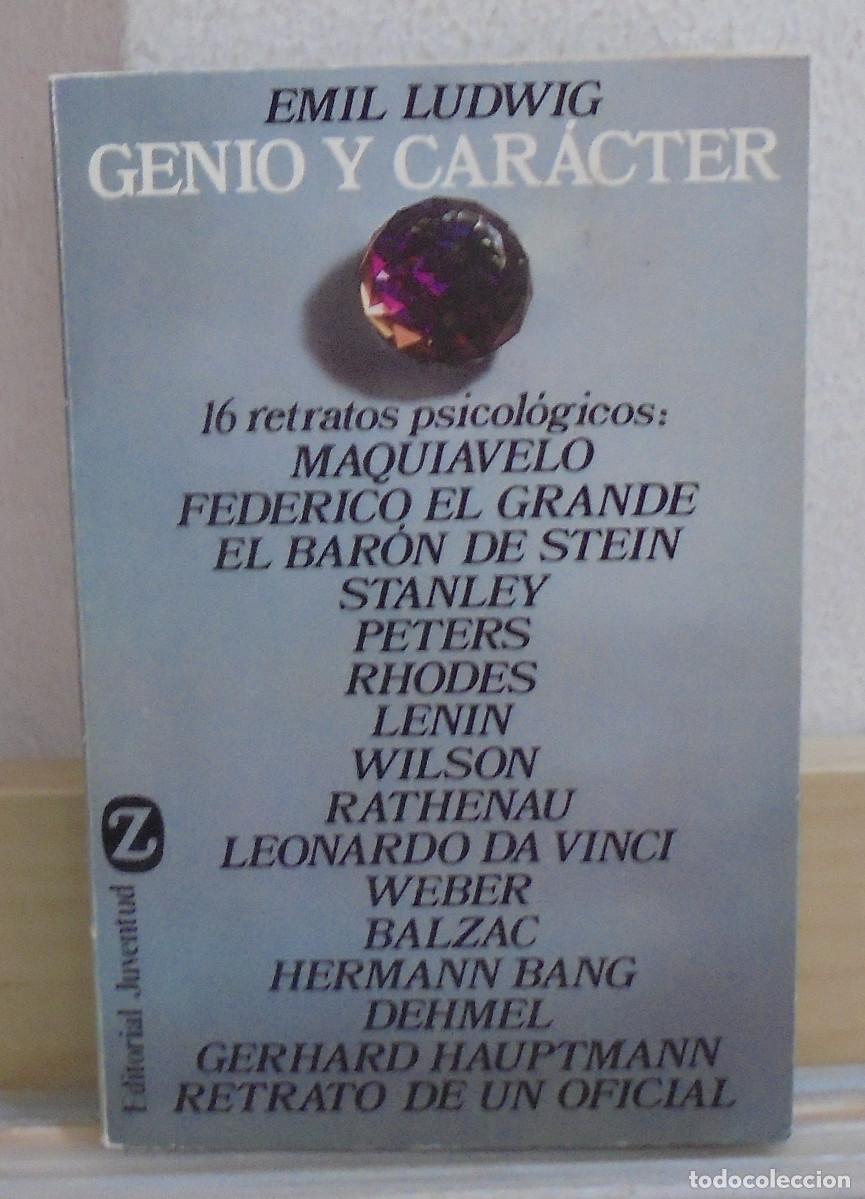 Libros de segunda mano: Genio y caracter, 16 retratos psicol&oacute;gicos. Emil Ludwig