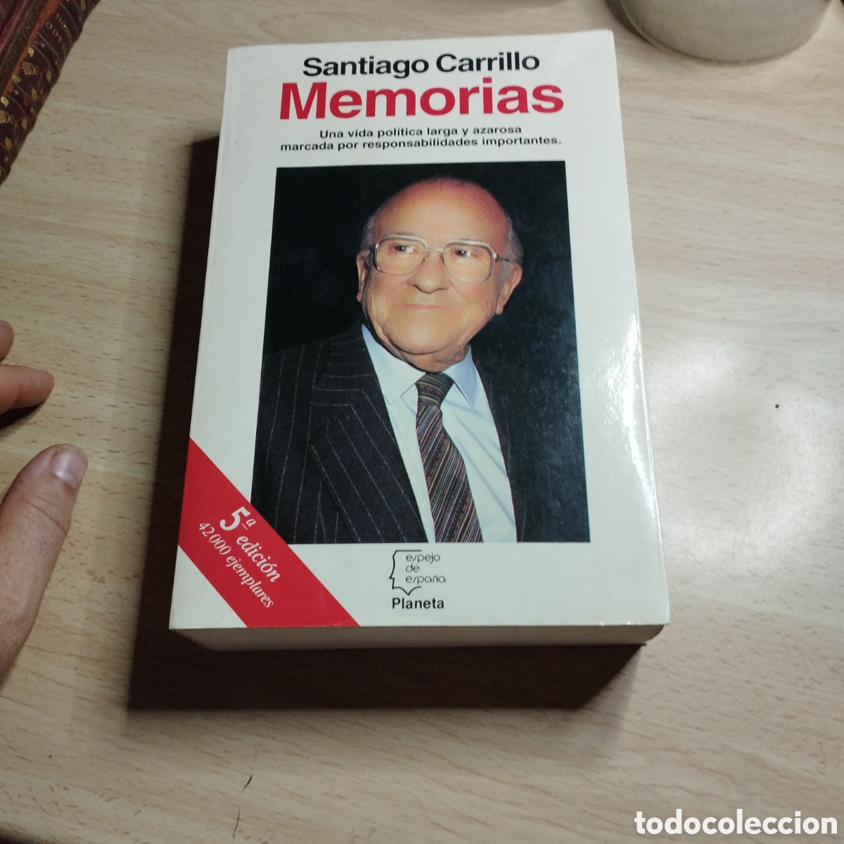 Libros de segunda mano: Memorias. Santiago Carrillo. 1993. Planeta. Espejo de Espa&ntilde;a