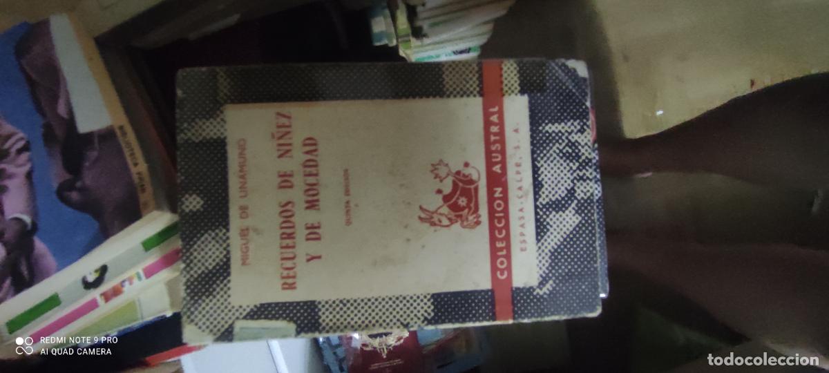 Libros de segunda mano: RECUERDOS DE NI&Ntilde;EZ Y DE MOCEDAD (MIGUEL DE UNAMUNO). Austral 323 - ESPASA CALPE-1980