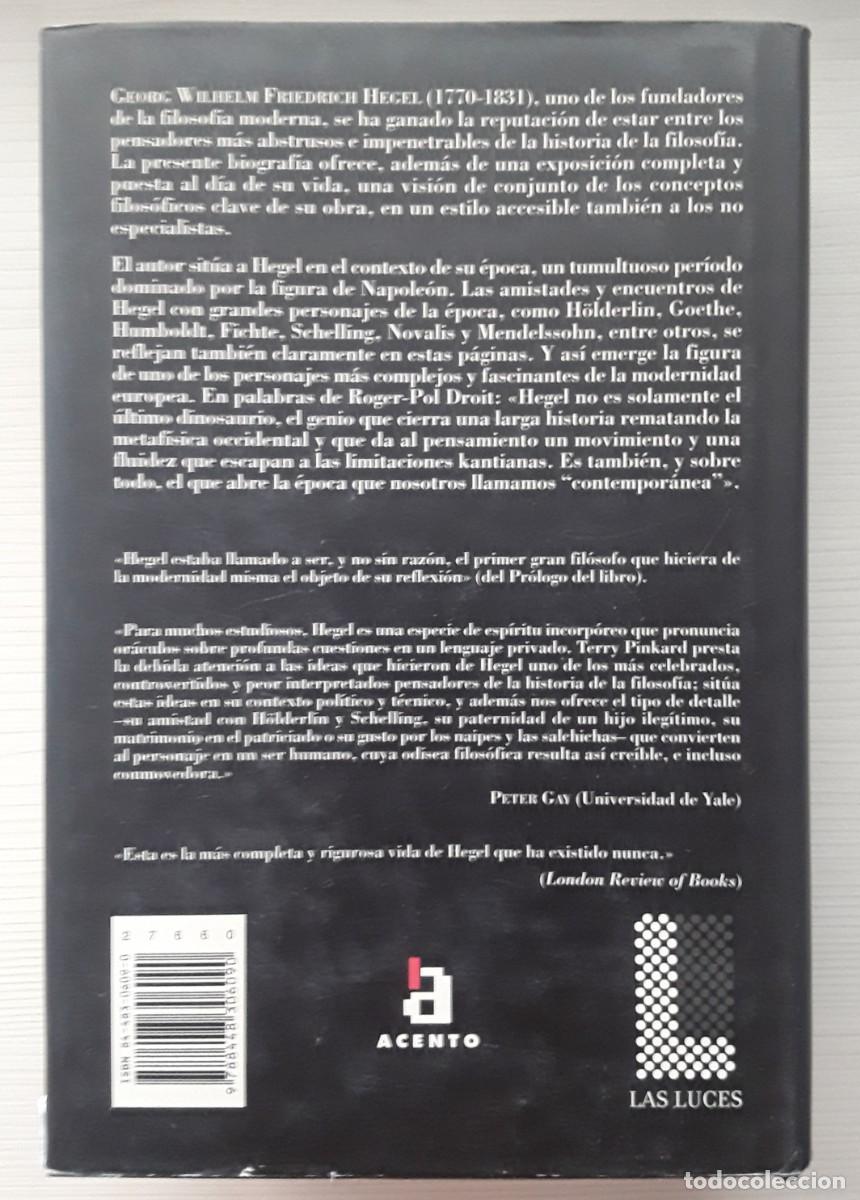 Libros de segunda mano: HEGEL. TERRY PINKARD. - Foto 2