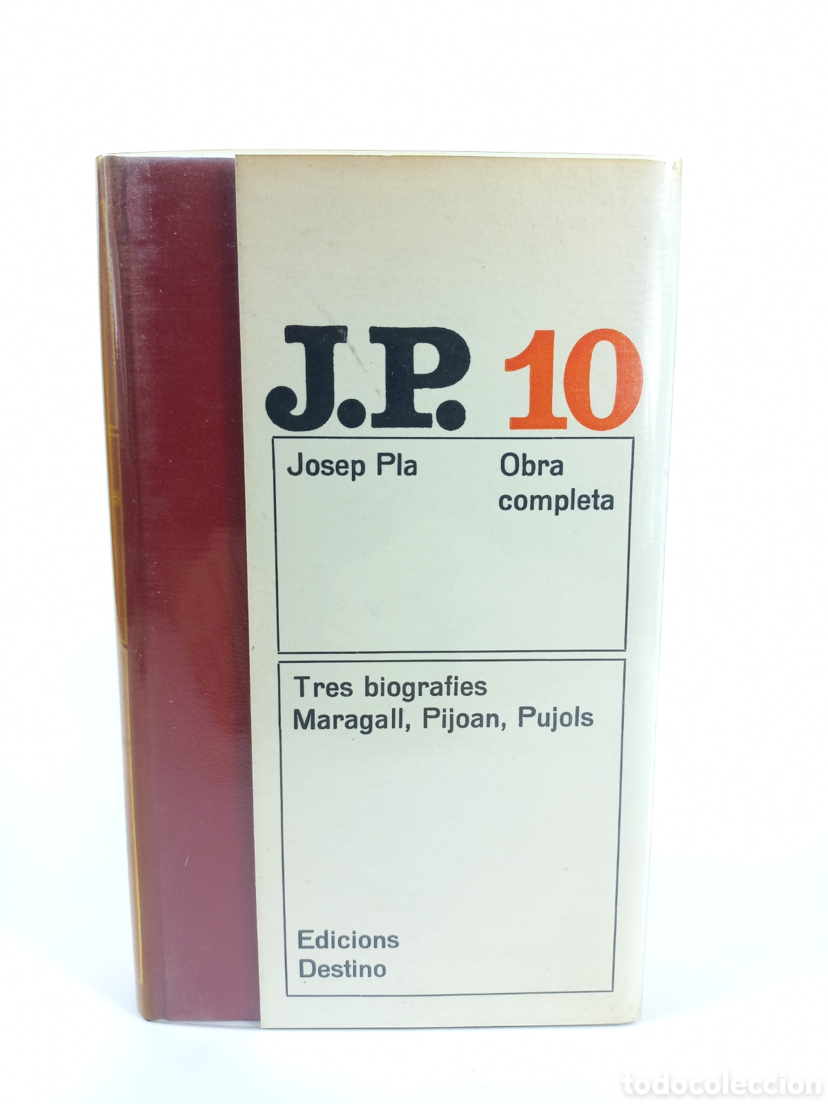 Libros de segunda mano: Tres Biografies. Maragall, Pijoan, Pujols. Josep Pla. Destino, obra completa, 1968. Catal&aacute;n.