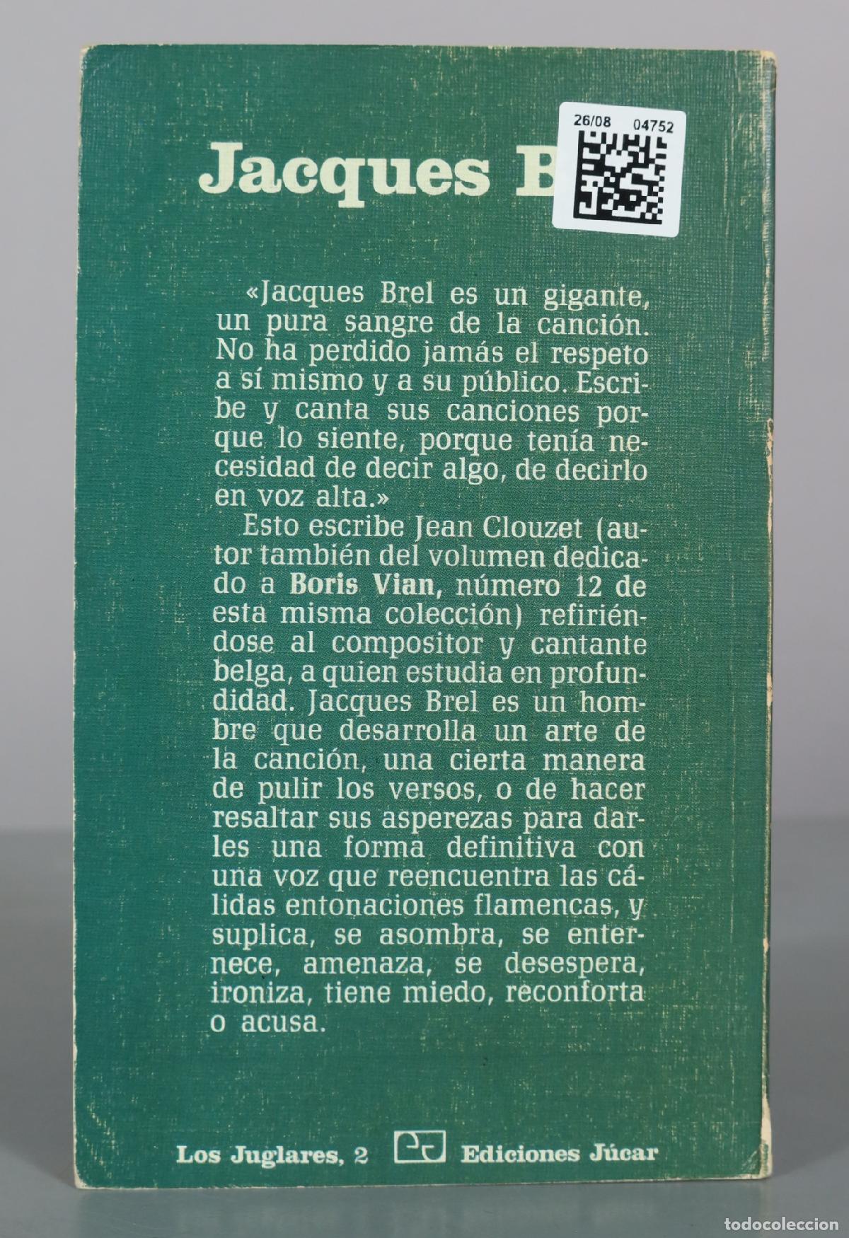Libros de segunda mano: Jacques Brel - Jean Clouzet - Ediciones JUCAR - Foto 2