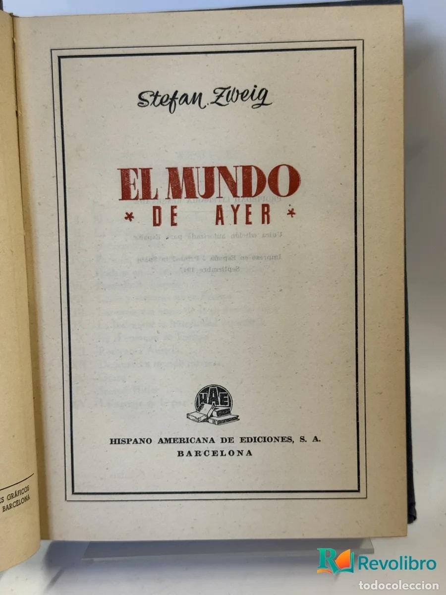 Libros de segunda mano: El Mundo de Ayer - Stefan Zweig